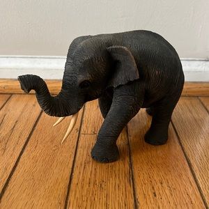 Wooden Elephant Figurine